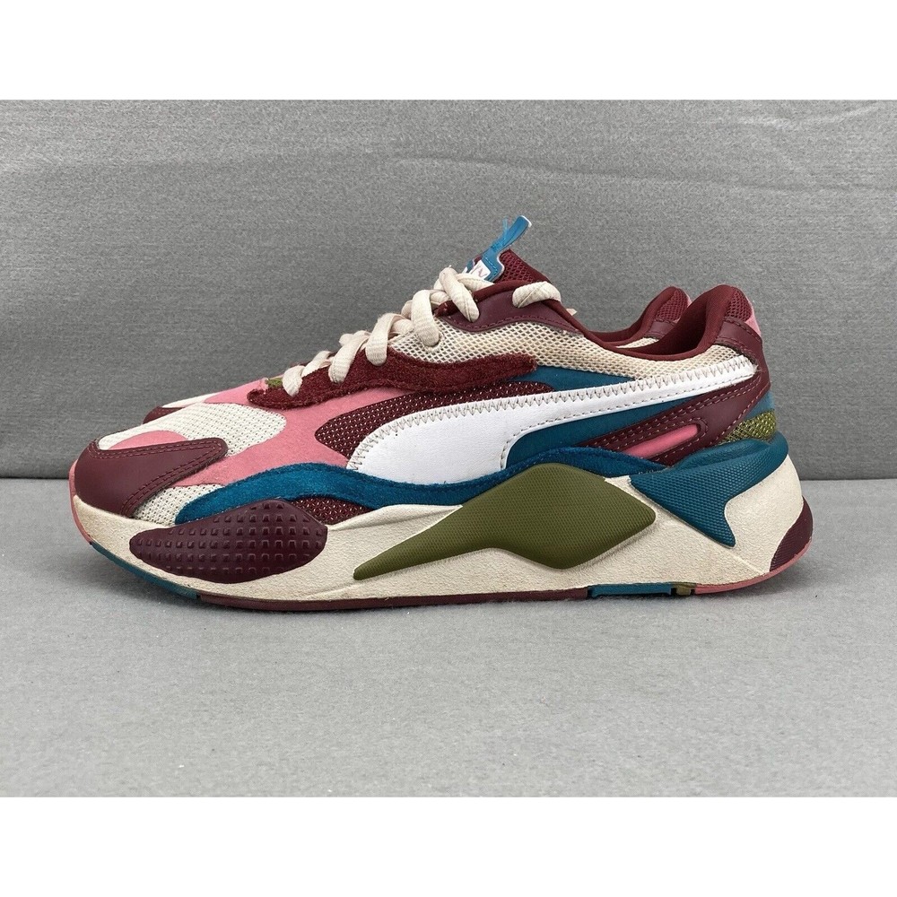 Puma RS-X3 CABERNET RED PUZZLE PLACE WHITE MULTICOLOR 371570-16 Men's 7C